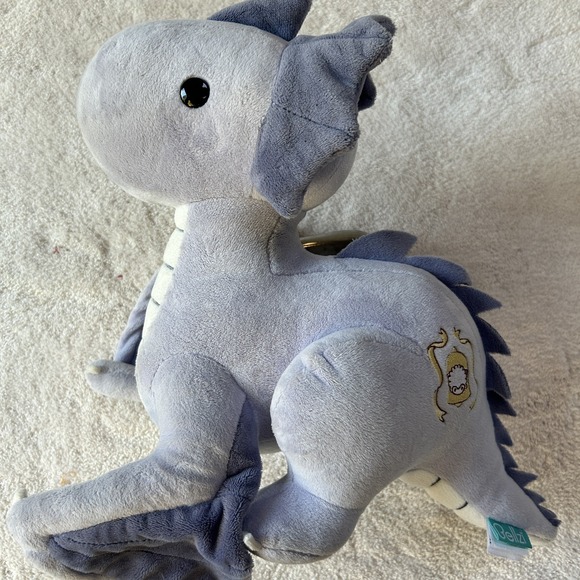 Bellzi Wyveri Wyvern Dragon Plush Stuffed Animal Purple Poseable Wings 13" NWOT - Picture 1 of 7